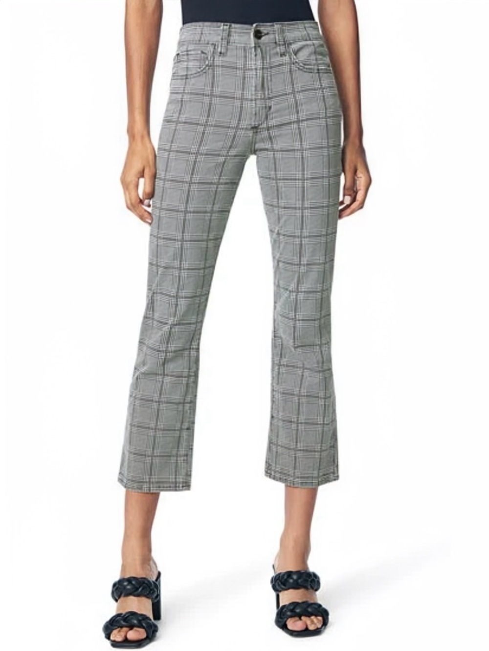 NWT Joe’s Jeans ‘The Callie Cropped Flare Jeans’ in “Cavendish Check” Size 34